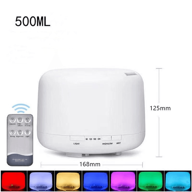 Buy Aroma Aromatherapy Diffuser LED Oil Ultrasonic Air Humidifier Purifier 500ML white discounted | Products On Sale Australia