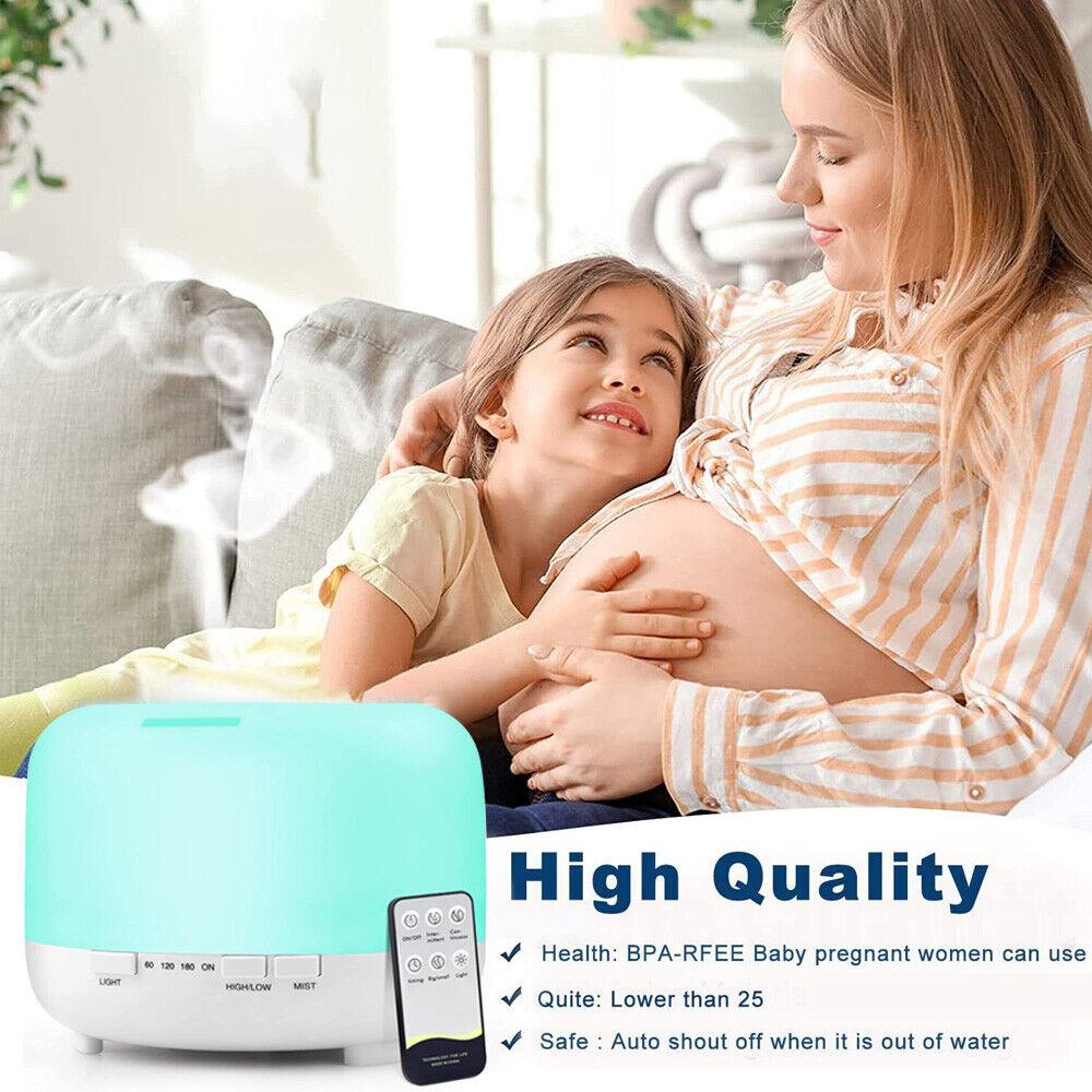 Buy Aroma Aromatherapy Diffuser LED Oil Ultrasonic Air Humidifier Purifier 500ML white discounted | Products On Sale Australia