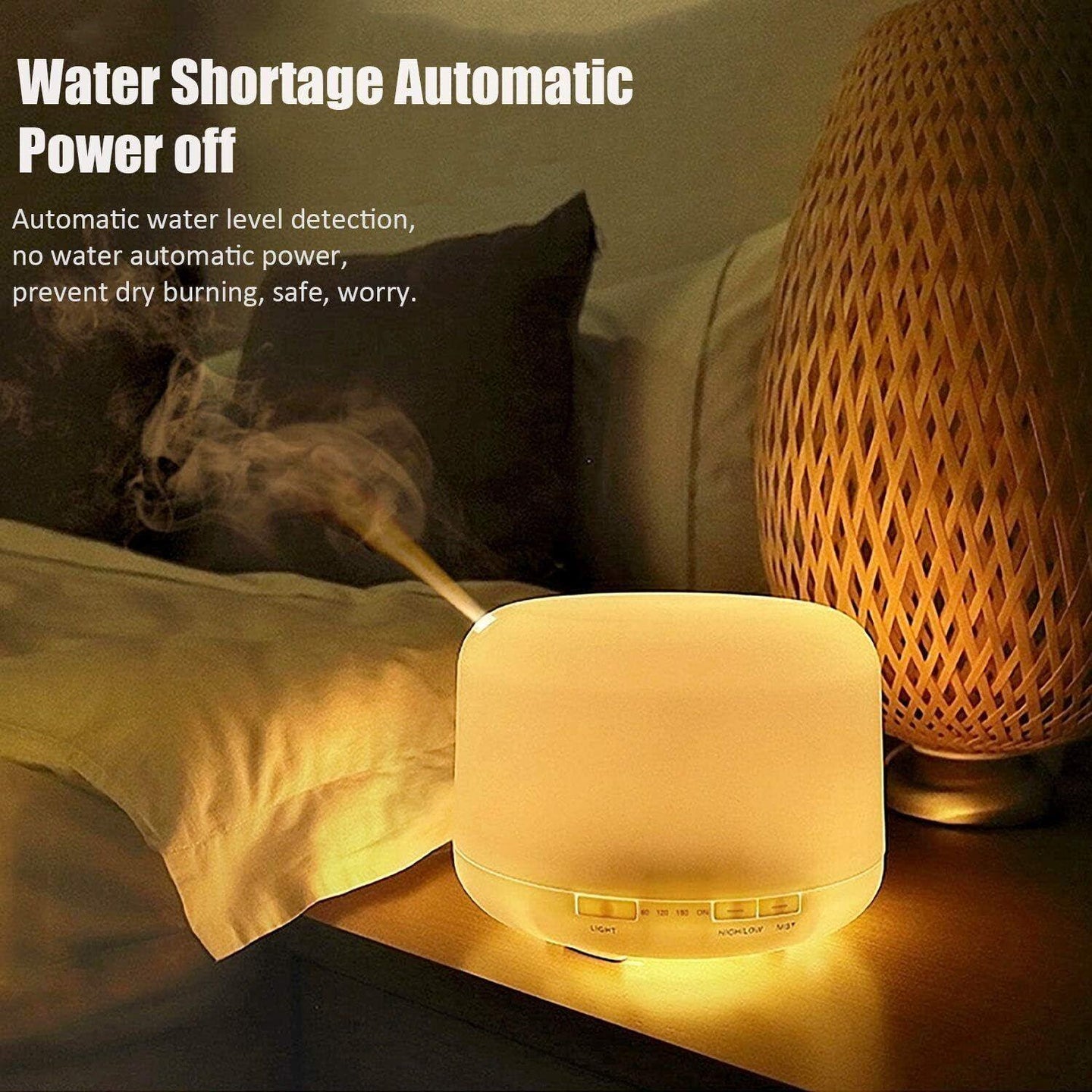 Buy Aroma Aromatherapy Diffuser LED Oil Ultrasonic Air Humidifier Purifier 500ML white discounted | Products On Sale Australia