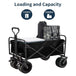 Buy 1PC Foldable Shopping Cart ( Khaki ), Heavy Duty Collapsible Wagon with All-Terrain 10cm Wheels, Load 150kg, Portable 160 Liter Large Capacity Beach Wagon, Camping, Garden, Beach Day, Picnics, Shopping, Outdoor Grocery Cart with Adjustable Handle discounted | Products On Sale Australia