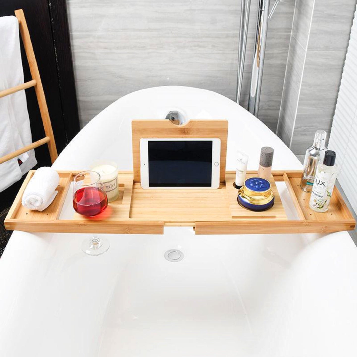 Buy GOMINIMO Expandable Bamboo Bathup Caddy Trays GO-BBC-100-HYB discounted | Products On Sale Australia