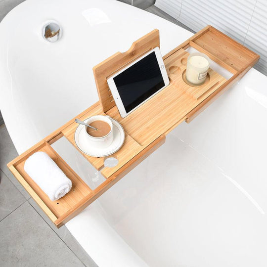 Buy GOMINIMO Expandable Bamboo Bathup Caddy Trays GO-BBC-100-HYB discounted | Products On Sale Australia