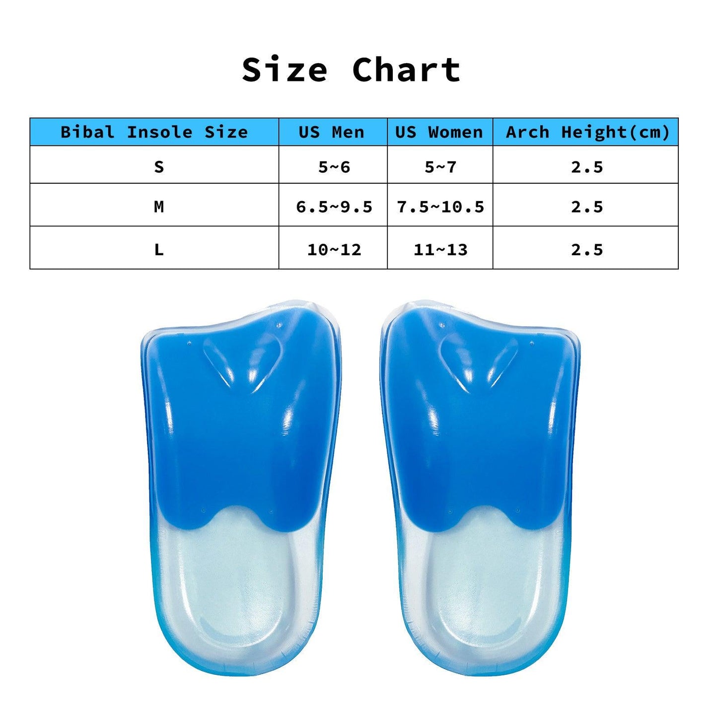 Buy 4X Pair Half Insoles Shoe Inserts L Size Gel Arch Support Foot Pad discounted | Products On Sale Australia