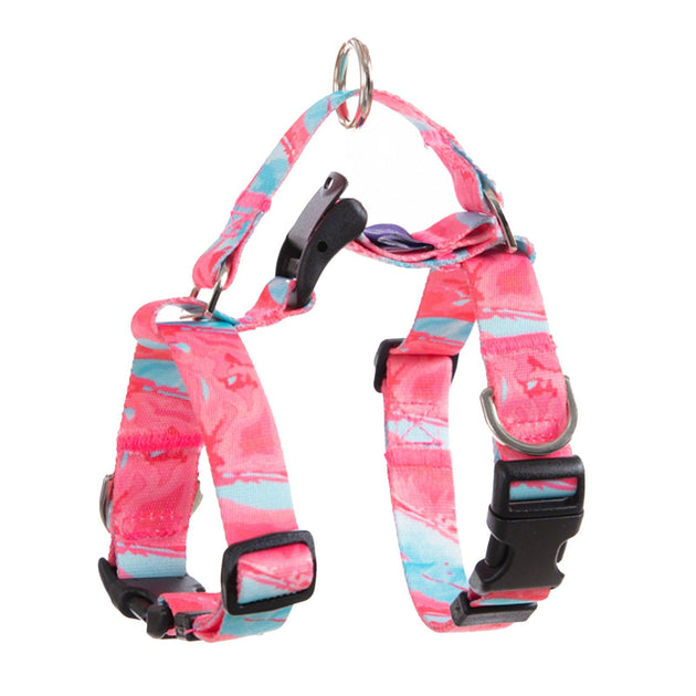 Buy Dog Double-Lined Straps Harness Adjustable L MARBLE PINK discounted | Products On Sale Australia