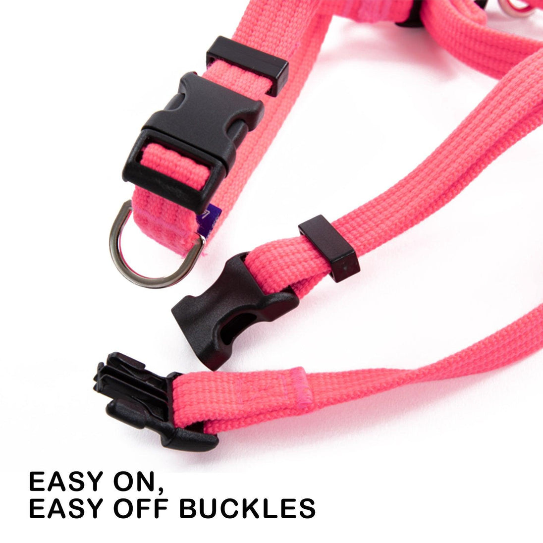 Buy Dog Double-Lined Straps Harness Adjustable L NEON CAROL-PINK discounted | Products On Sale Australia