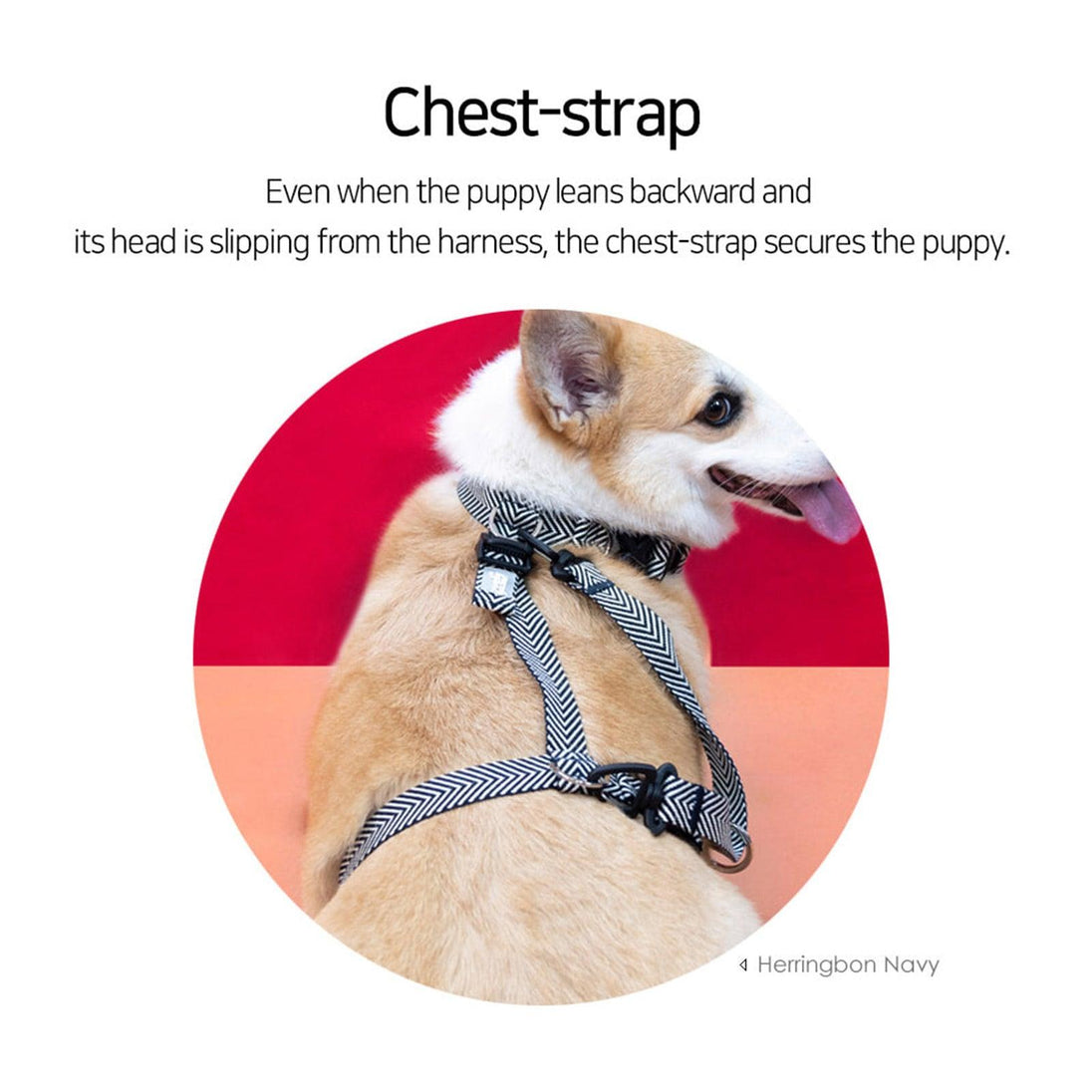 Buy Dog Double-Lined Straps Harness Adjustable M MARBLE PINK discounted | Products On Sale Australia