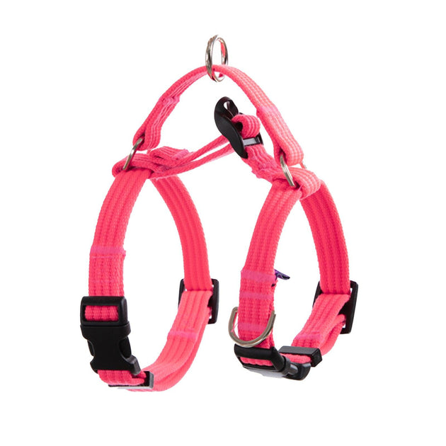 Buy Dog Double-Lined Straps Harness Adjustable M NEON CAROL-PINK discounted | Products On Sale Australia