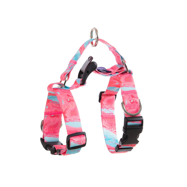 Buy Dog Double-Lined Straps Harness Adjustable S MARBLE PINK discounted | Products On Sale Australia