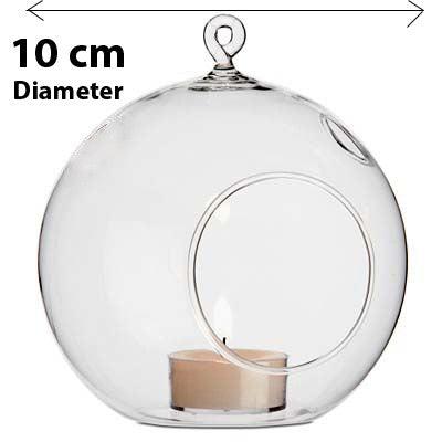 Buy 50 Wholesale Lot of Hanging Clear Glass Ball Tealight Candle Holder - 10cm Diameter / High - Wedding Globe Decoration Terrarium Succulent Plant Mini Garden Holder Decor Craft Gift discounted | Products On Sale Australia