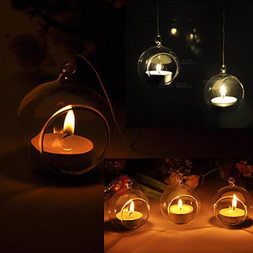 Buy 50 x Wholesale Lot of Hanging Clear Glass Ball Tealight Candle Holder - 8cm Diameter / High - Wedding Globe Decoration Terrarium Succulent Plant Mini Garden Holder Decor Craft Gift discounted | Products On Sale Australia