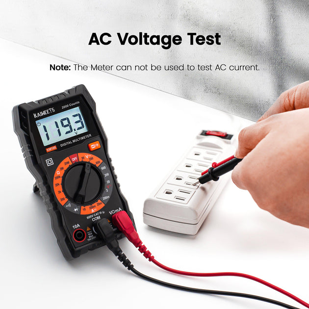 Buy KAIWEETS Digital Multimeter with Case, DC AC Voltmeter, Ohm Volt Amp Test Meter and Continuity Test Diode Voltage Tester for Household Outlet, Automotive Battery Test (Anti-Burn with Double Fuses) discounted | Products On Sale Australia