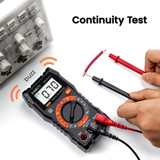 Buy KAIWEETS Digital Multimeter with Case, DC AC Voltmeter, Ohm Volt Amp Test Meter and Continuity Test Diode Voltage Tester for Household Outlet, Automotive Battery Test (Anti-Burn with Double Fuses) discounted | Products On Sale Australia