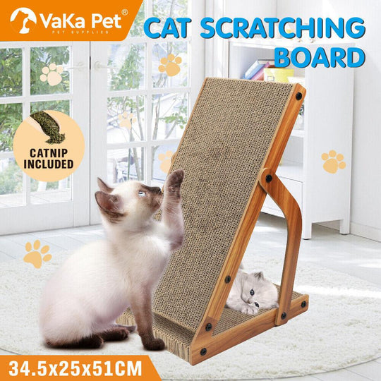 Buy VaKa Cat Scratching Scratcher Board Cat Tree Pad Lounge Toy Corrugated Cardboard discounted | Products On Sale Australia