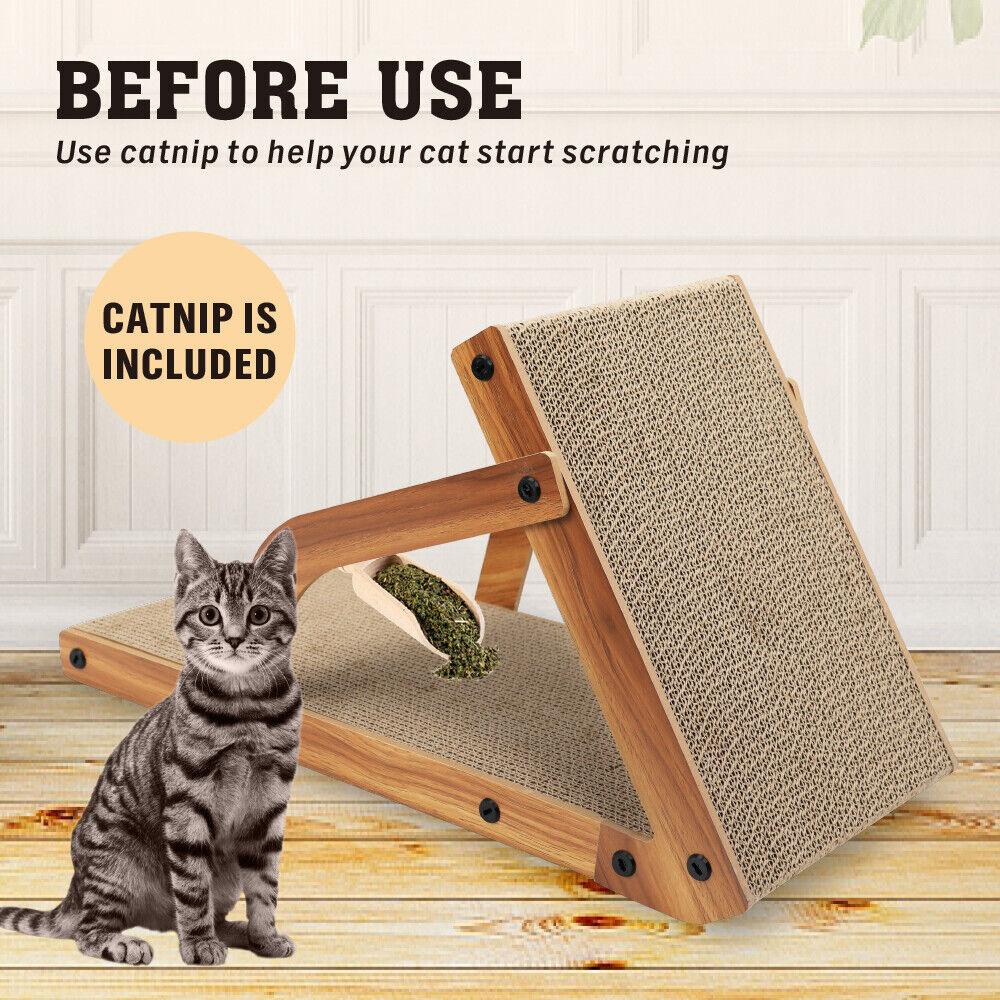 Buy VaKa Cat Scratching Scratcher Board Cat Tree Pad Lounge Toy Corrugated Cardboard discounted | Products On Sale Australia