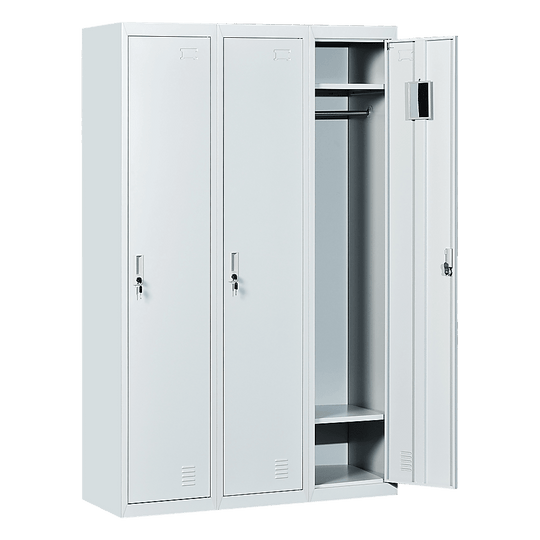 Buy Three-Door Side by Side Office Gym Shed Storage Locker discounted | Products On Sale Australia