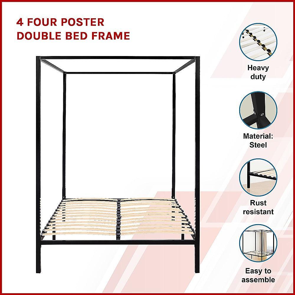 Buy 4 Four Poster Double Bed Frame discounted | Products On Sale Australia