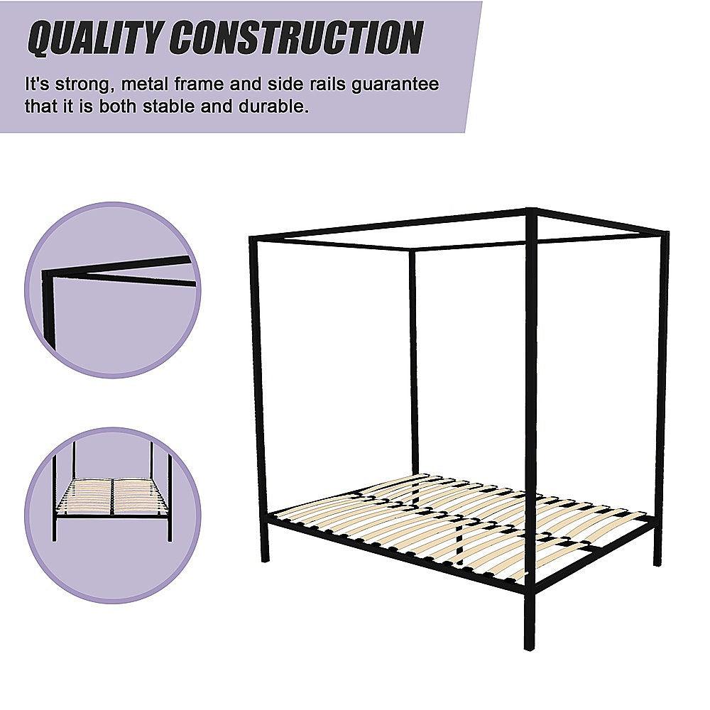 Buy 4 Four Poster Queen Bed Frame discounted | Products On Sale Australia