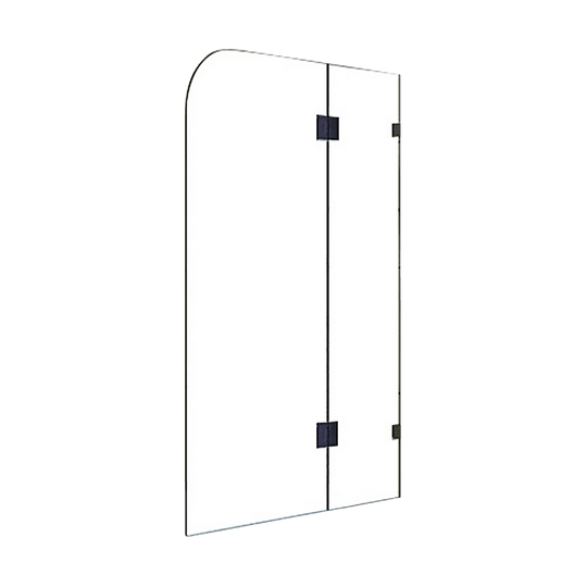 Buy 1200 x 1450mm Frameless Bath Panel 10mm Glass Shower Screen By Della Francesca discounted | Products On Sale Australia