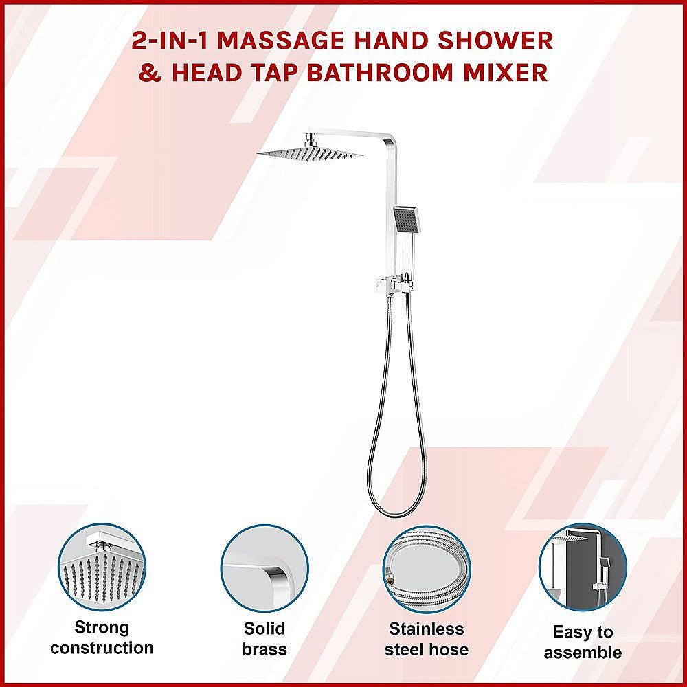 Buy 2-in-1 Massage Hand Shower & Head Tap Bathroom Mixer discounted | Products On Sale Australia