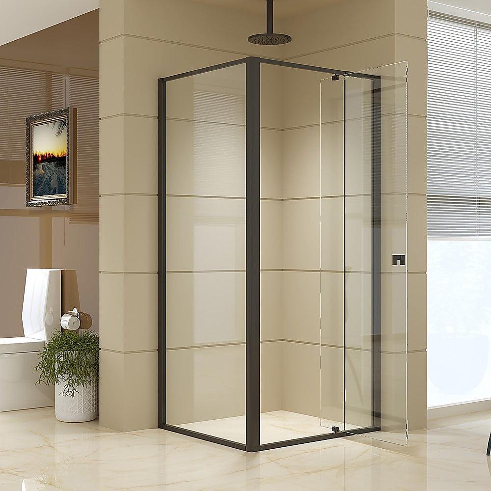 Buy Semi Frameless Shower Screen (74~82)x 195cm & (98~101)x 195cm Side AS/NZS Glass discounted | Products On Sale Australia