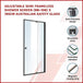 Buy Adjustable Semi Frameless Shower Screen (98~106) x 195cm Australian Safety Glass discounted | Products On Sale Australia