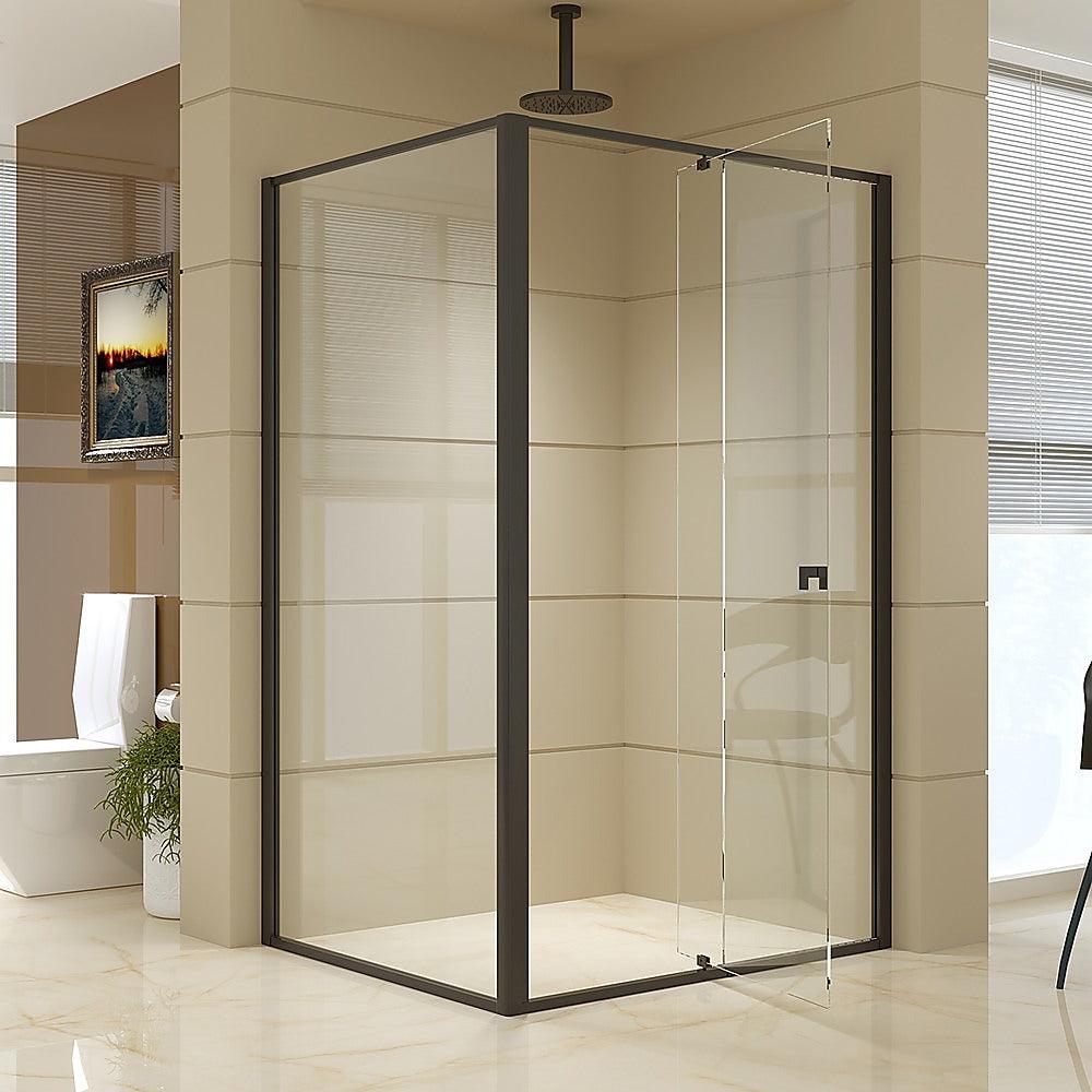 Buy Semi Frameless Shower Screen (114~122)x 195cm & (98~101)x195cm Side AS/NZS Glass discounted | Products On Sale Australia