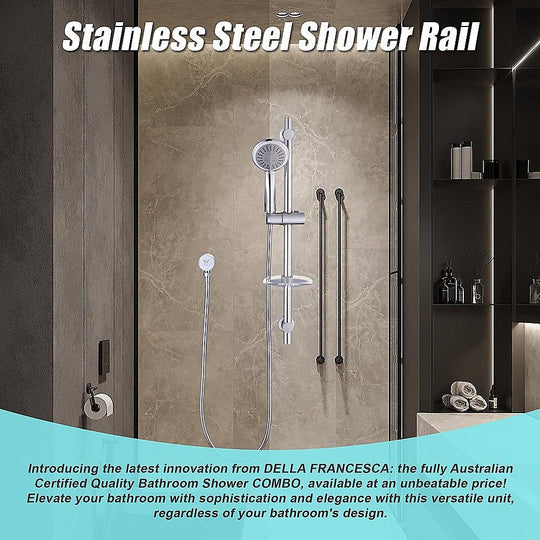 Buy Hand Held Shower Rail Soap Dish Bathroom Set discounted | Products On Sale Australia