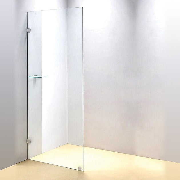 Buy 700 x 2100mm Frameless 10mm Safety Glass Shower Screen discounted | Products On Sale Australia