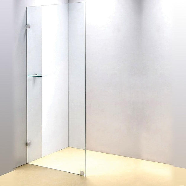 Buy 900 x 2100mm Frameless 10mm Safety Glass Shower Screen discounted | Products On Sale Australia