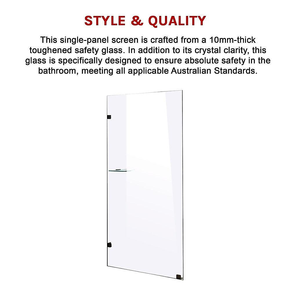 Buy 800 x 2000mm Frameless 10mm Safety Glass Shower Screen discounted | Products On Sale Australia