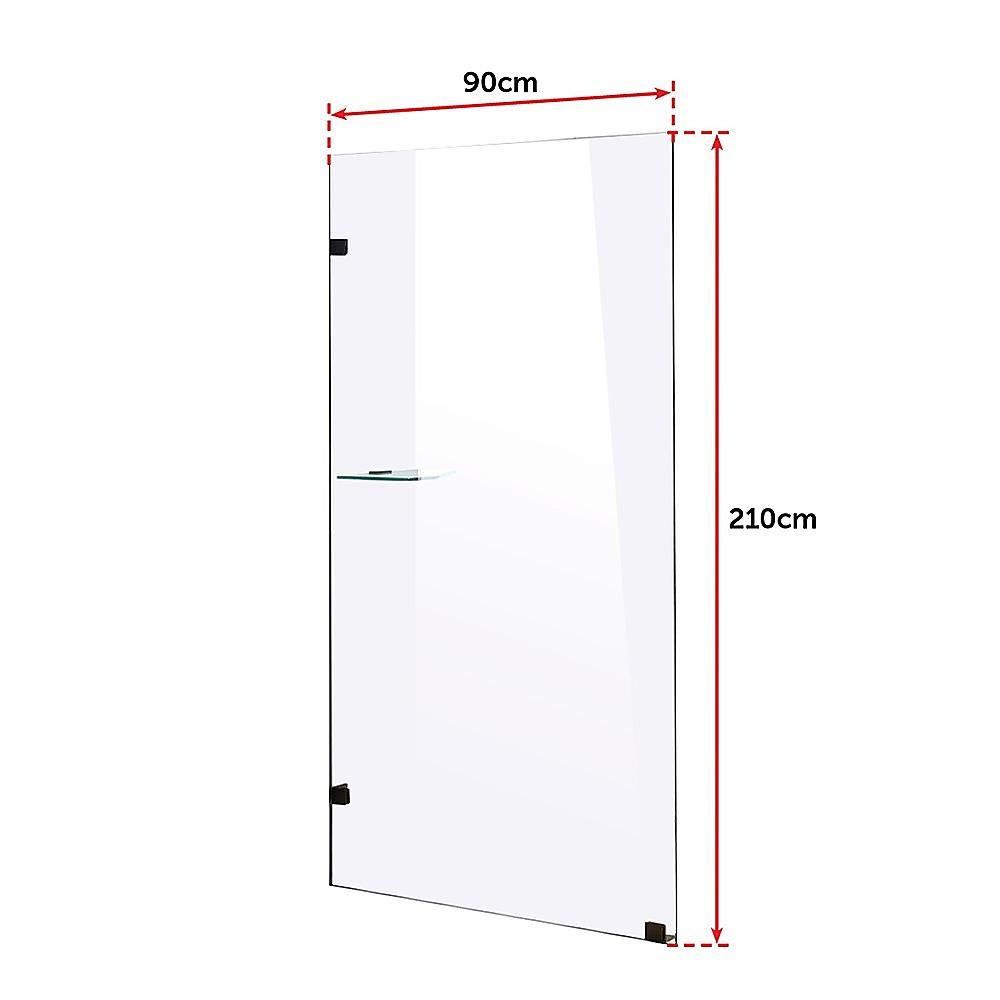 Buy 900 x 2100mm Frameless 10mm Safety Glass Shower Screen discounted | Products On Sale Australia