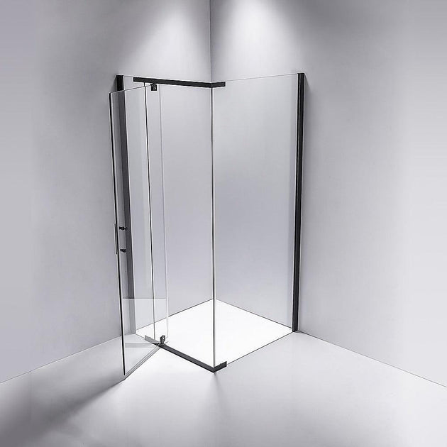 Buy Shower Screen 900x800x1900mm Framed Safety Glass Pivot Door By Della Francesca discounted | Products On Sale Australia