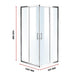 Buy 1000 x 800mm Sliding Door Nano Safety Glass Shower Screen By Della Francesca discounted | Products On Sale Australia