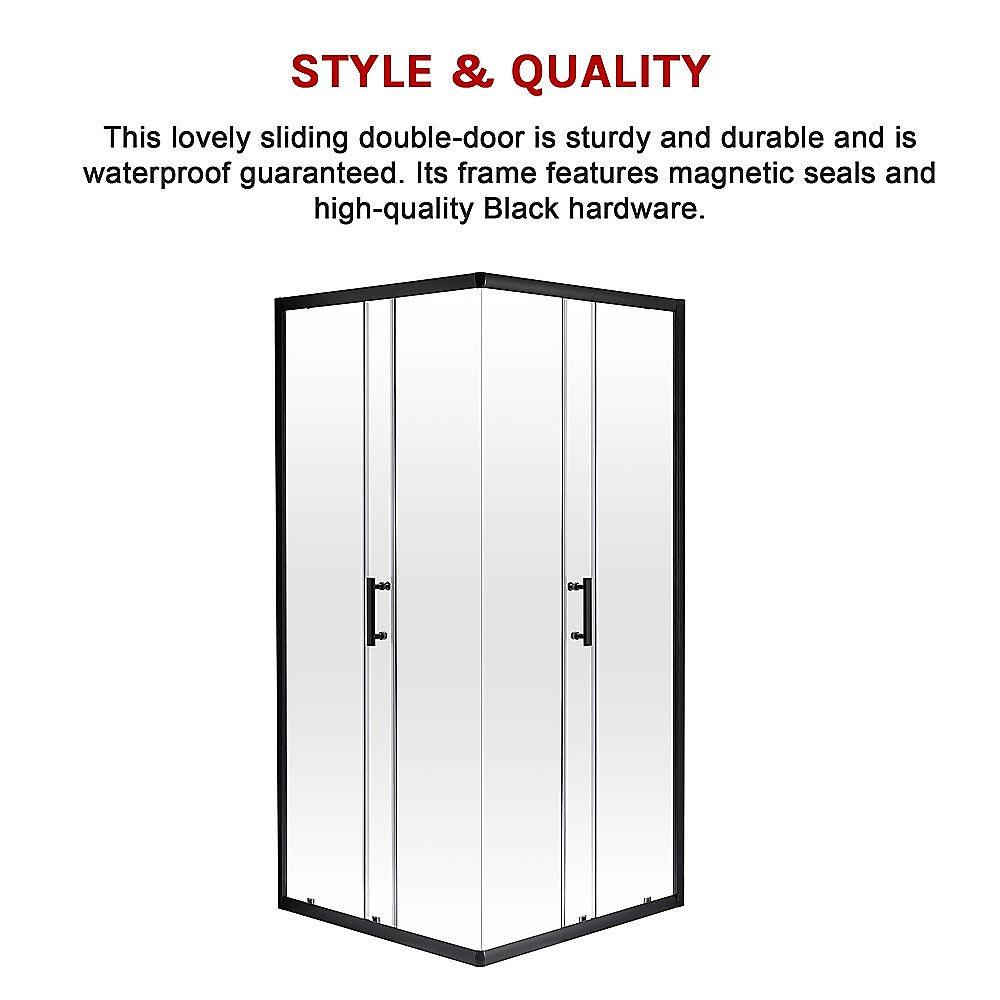 Buy 800 x 800mm Sliding Door Nano Safety Glass Shower Screen By Della Francesca discounted | Products On Sale Australia