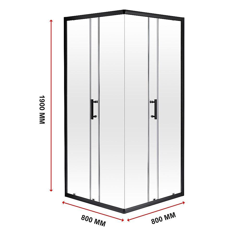 Buy 800 x 800mm Sliding Door Nano Safety Glass Shower Screen By Della Francesca discounted | Products On Sale Australia