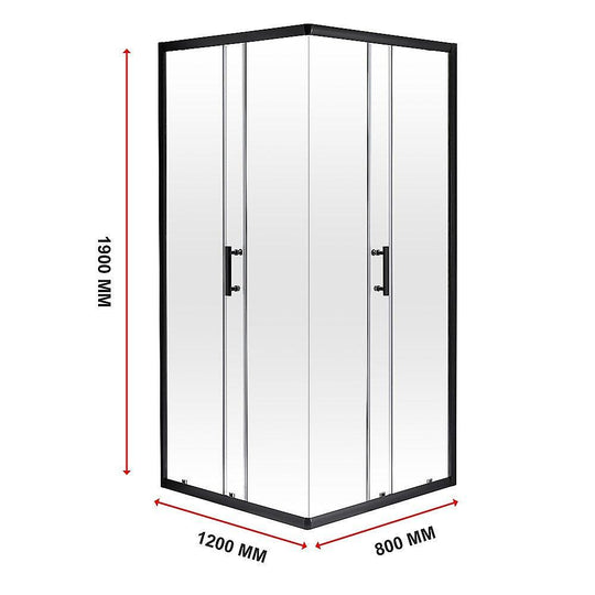 Buy 800 x 1200mm Sliding Door Nano Safety Glass Shower Screen By Della Francesca discounted | Products On Sale Australia