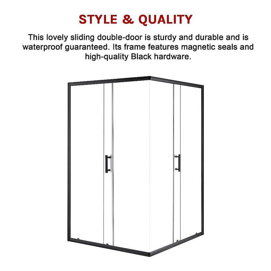 Buy 1200 x 800mm Sliding Door Nano Safety Glass Shower Screen By Della Francesca discounted | Products On Sale Australia