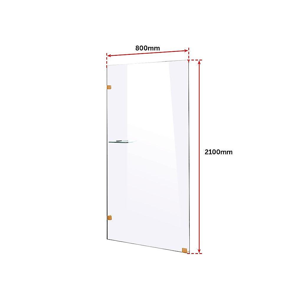 Buy 800 x 2100mm Frameless 10mm Safety Glass Shower Screen discounted | Products On Sale Australia