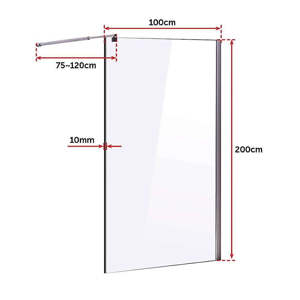 Buy 1000 x 2000mm Frameless 10mm Safety Glass Shower Screen discounted | Products On Sale Australia