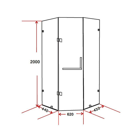 Buy 900 x 900mm Frameless 10mm Glass Shower Screen By Della Francesca discounted | Products On Sale Australia