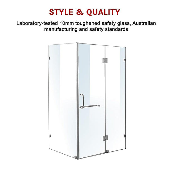 Buy 1200 x 900mm Frameless 10mm Glass Shower Screen By Della Francesca discounted | Products On Sale Australia