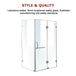 Buy 1200 x 900mm Frameless 10mm Glass Shower Screen By Della Francesca discounted | Products On Sale Australia