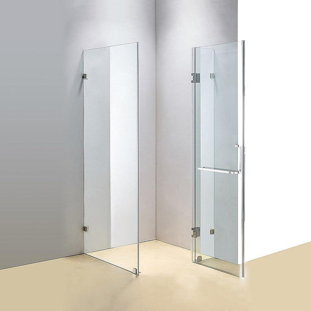 Buy 1000 x 900mm Frameless 10mm Glass Shower Screen By Della Francesca discounted | Products On Sale Australia