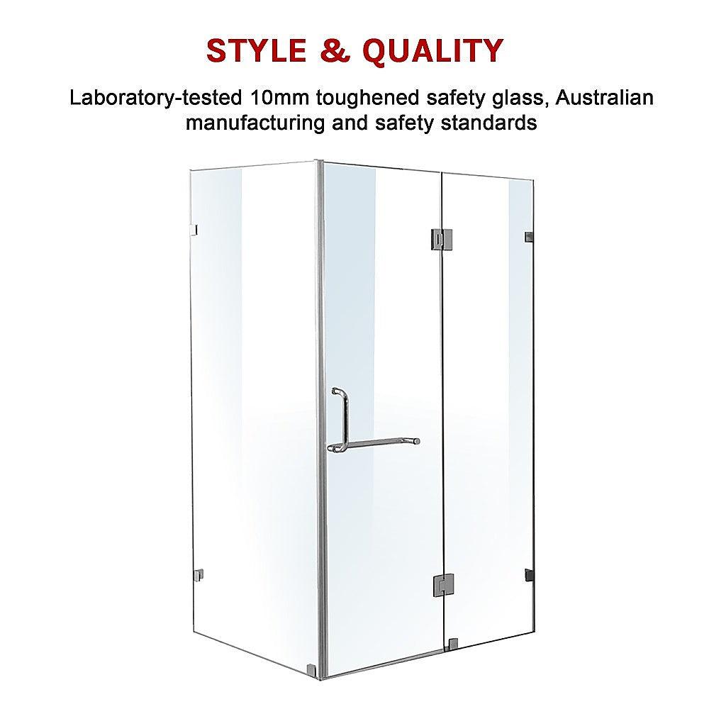 Buy 1100 x 900mm Frameless 10mm Glass Shower Screen By Della Francesca discounted | Products On Sale Australia