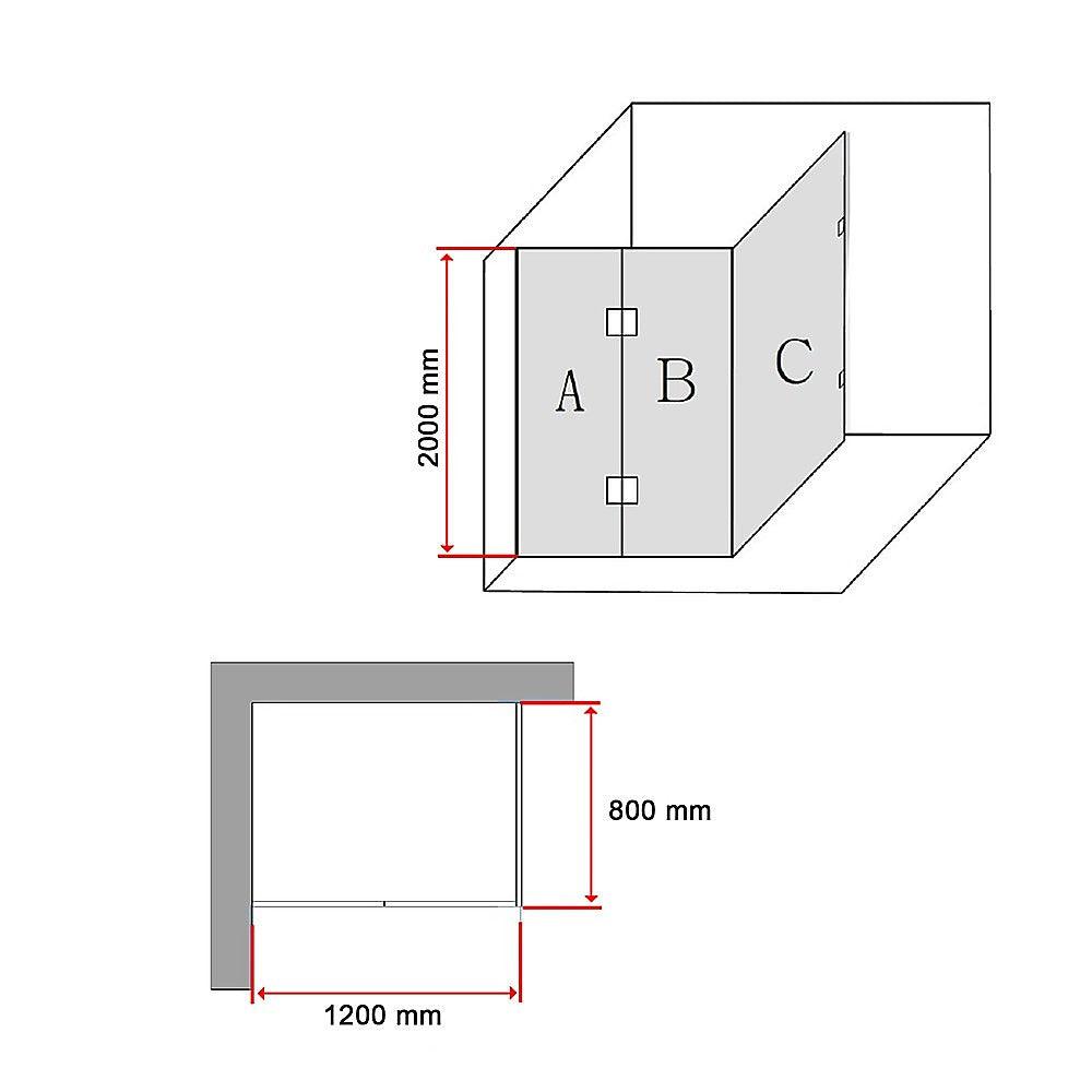 Buy 1200 x 800mm Frameless 10mm Glass Shower Screen By Della Francesca discounted | Products On Sale Australia