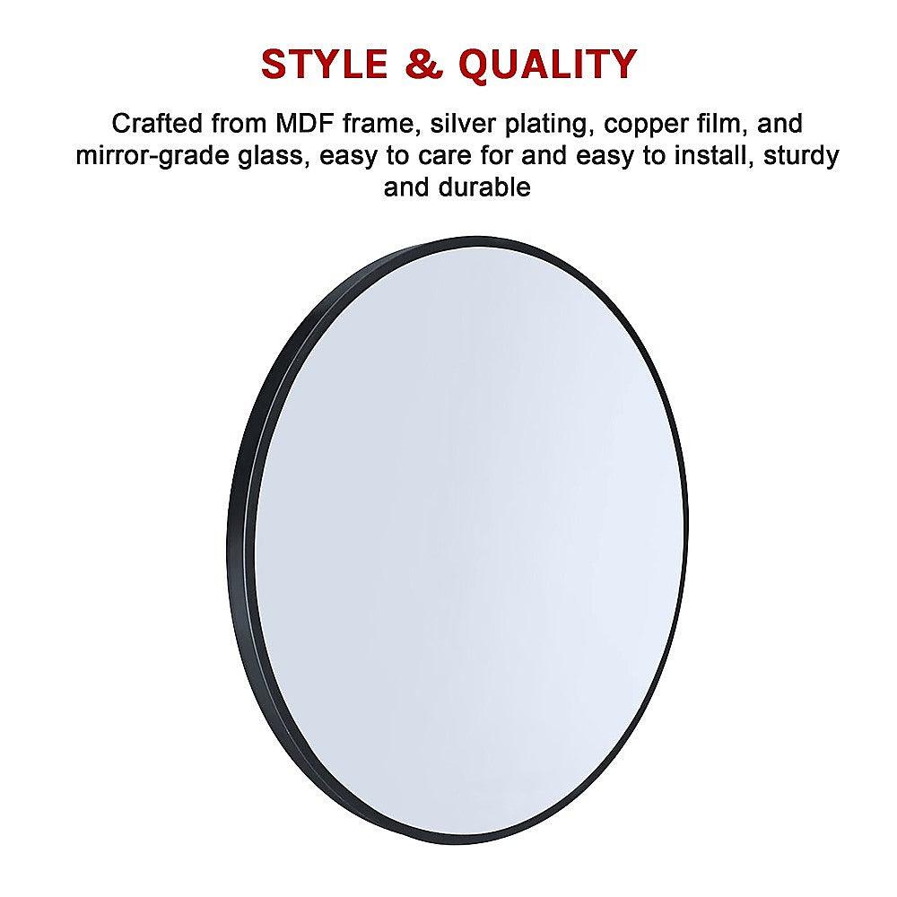 Buy 80cm Round Wall Mirror Bathroom Makeup Mirror by Della Francesca discounted | Products On Sale Australia