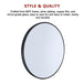 Buy 80cm Round Wall Mirror Bathroom Makeup Mirror by Della Francesca discounted | Products On Sale Australia