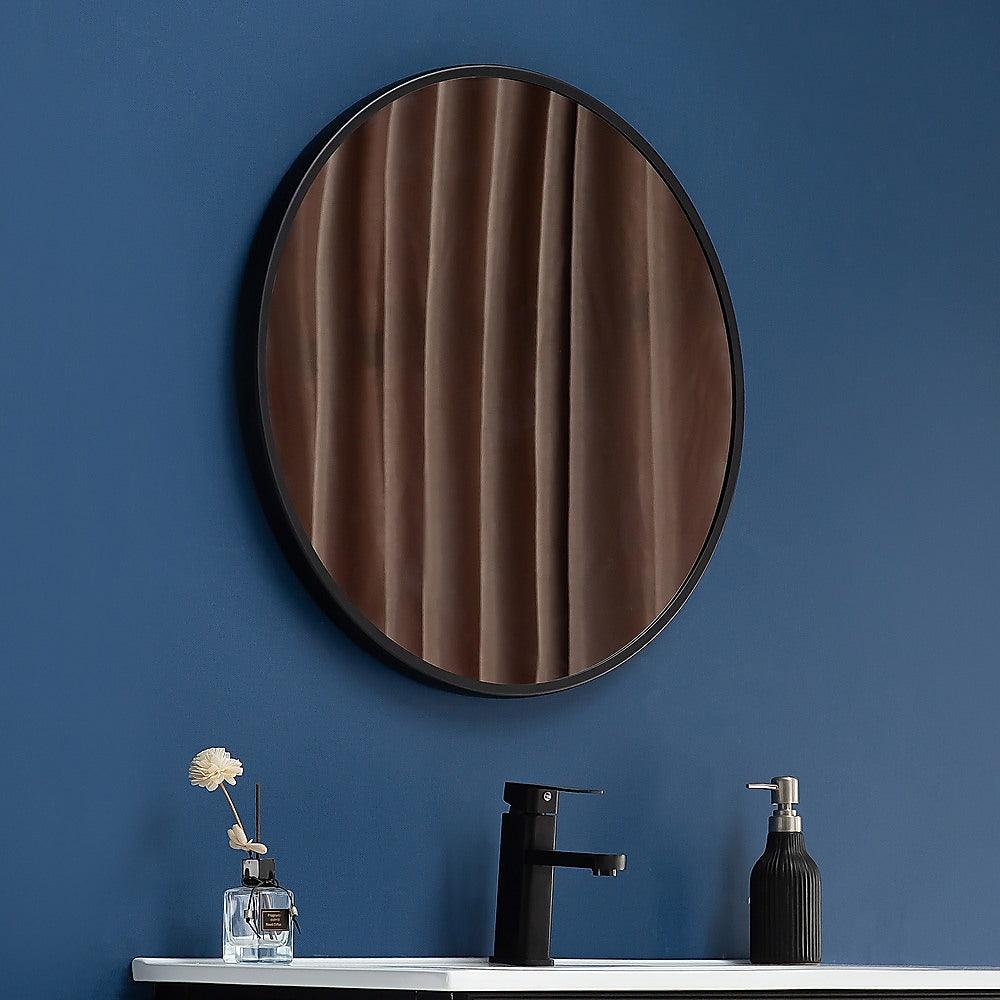 Buy 90cm Round Wall Mirror Bathroom Makeup Mirror by Della Francesca discounted | Products On Sale Australia