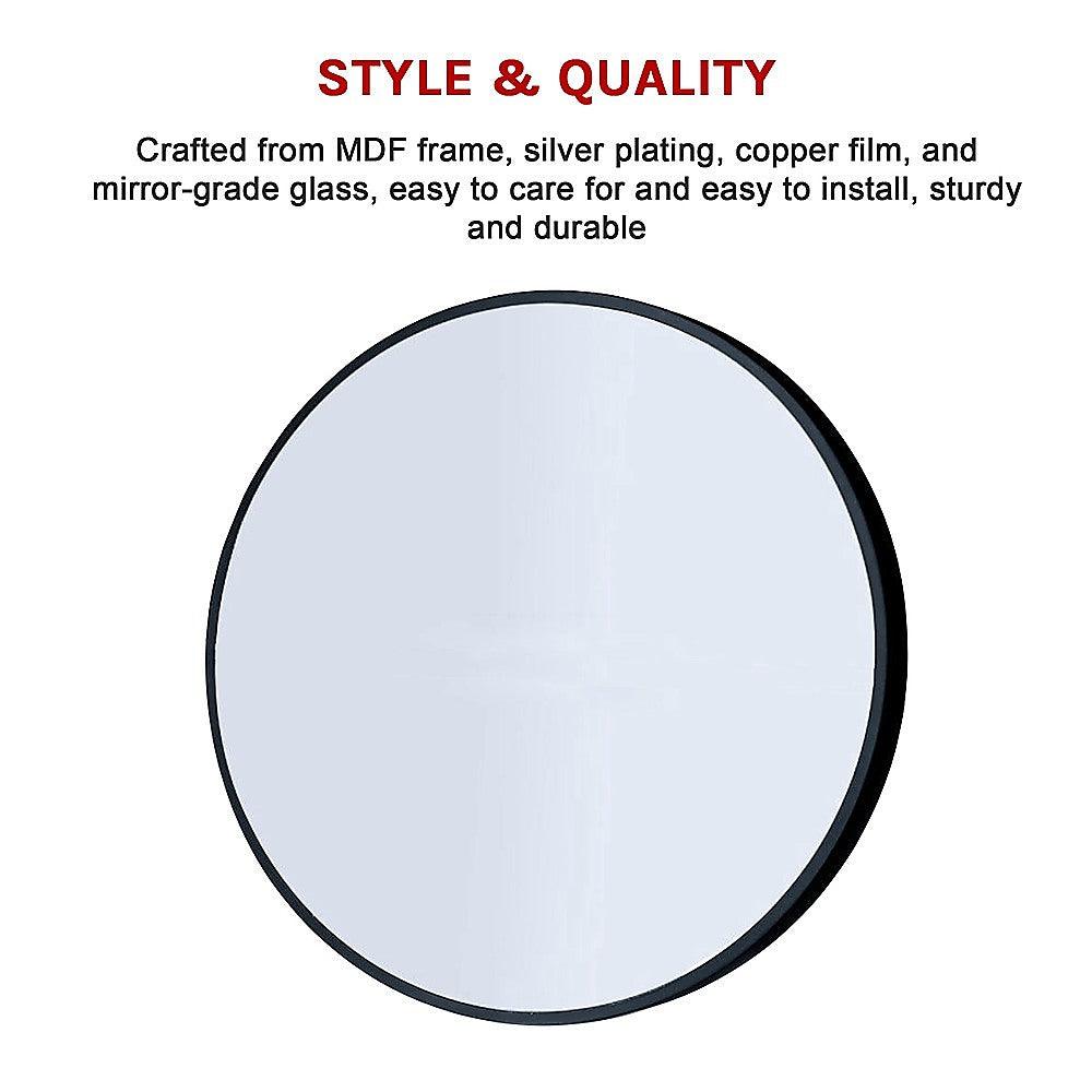 Buy 90cm Round Wall Mirror Bathroom Makeup Mirror by Della Francesca discounted | Products On Sale Australia