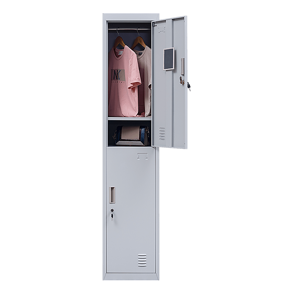 Buy 2-Door Vertical Locker for Office Gym Shed School Home Storage discounted | Products On Sale Australia